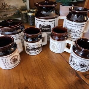 Vintage Ceramic Mug and Jar Set